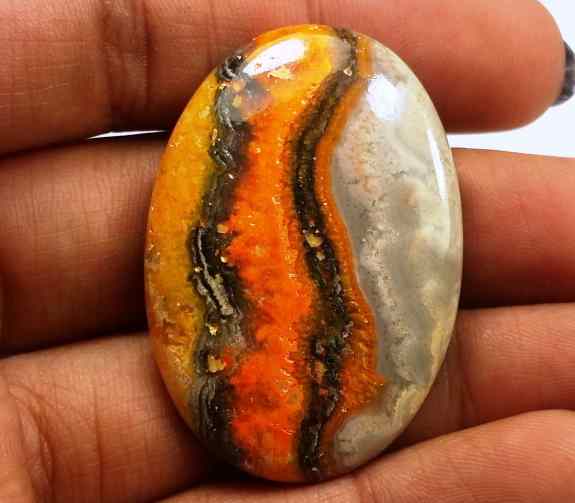 59.81 Carat Yellow-Orange India Bumble Bee 39.26 x 27.40 x 6.52 MM