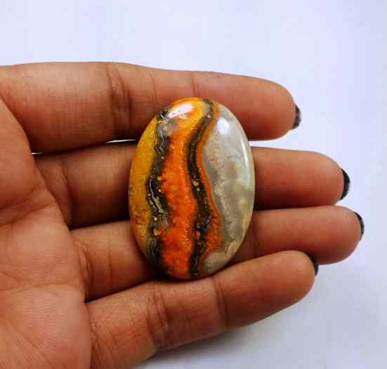 59.81 Carat Yellow-Orange India Bumble Bee 39.26 x 27.40 x 6.52 MM