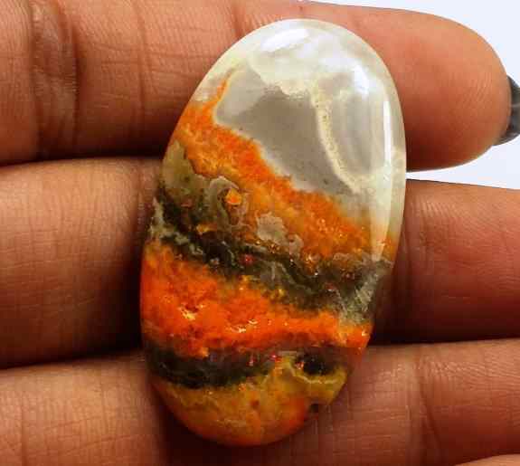 29.53 Carat Yellow-Orange India Bumble Bee 36.08 x 20.34 x 4.56 mm