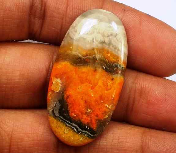 23.89 Carat Yellow-Orange India Bumble Bee 34.97 x 18.04 x 4.38 mm