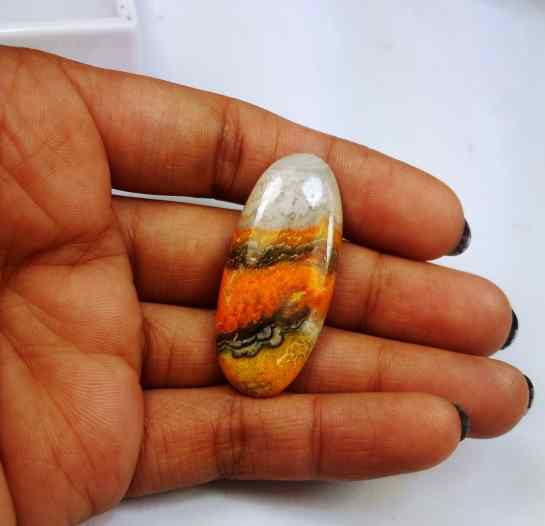 31.72 Carat Yellow-Orange India Bumble Bee 39.57 x 17.48 x 5.25 mm