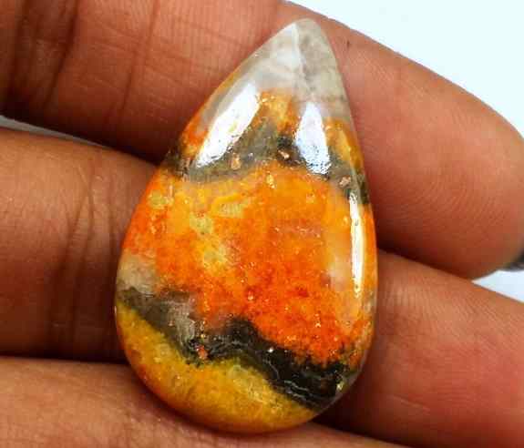 16.07 Carat Yellow-Orange India Bumble Bee 30.56 x 19.05 x 3.78 mm