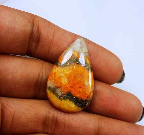 16.07 Carat Yellow-Orange India Bumble Bee 30.56 x 19.05 x 3.78 mm