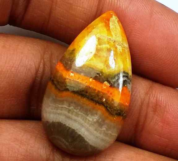 18.31 Carat Yellow-Orange India Bumble Bee 28.34 x 16.01 x 5.18 mm