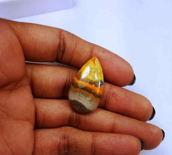 18.31 Carat Yellow-Orange India Bumble Bee 28.34 x 16.01 x 5.18 mm
