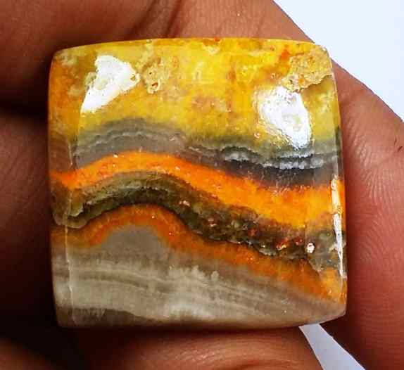 23.15 Carat Yellow-Orange India Bumble Bee 21.79 x 21.51 x 4.45 mm