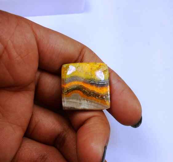 23.15 Carat Yellow-Orange India Bumble Bee 21.79 x 21.51 x 4.45 mm
