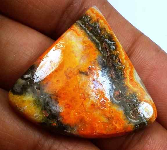 36.6 Carat Yellow-Orange India Bumble Bee 31.04 x 32.54 x 6.15 mm