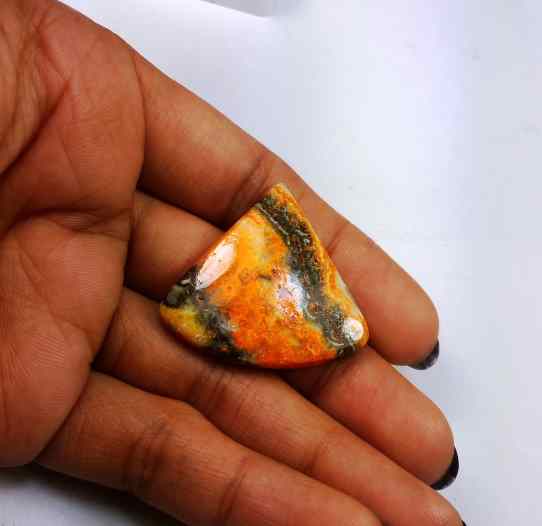 36.6 Carat Yellow-Orange India Bumble Bee 31.04 x 32.54 x 6.15 mm