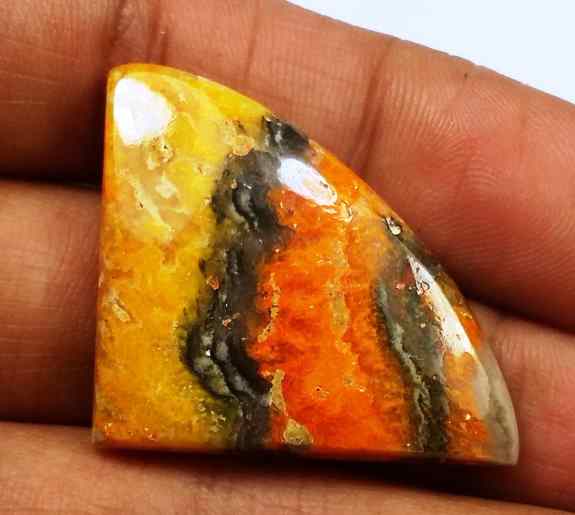 32.2 Carat Yellow-Orange India Bumble Bee 36.66 x 24.54 x 5.27 mm