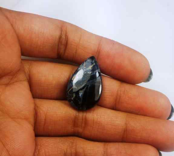 10.09 Carat Blue Africa Pietersite 24.12 x 14.90 x 3.97 mm
