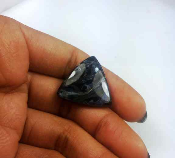 18.45 Carat Blue Africa Pietersite 22.68 x 22.37 x 4.93 mm