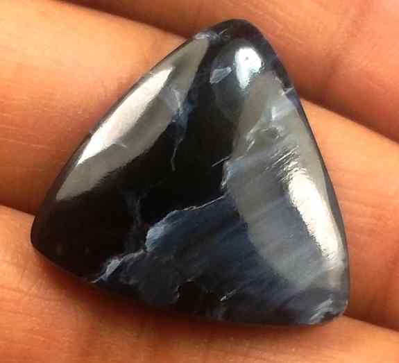 16.25 Carat Blue Africa Pietersite 22.05 x 21.45 x 4.29 mm