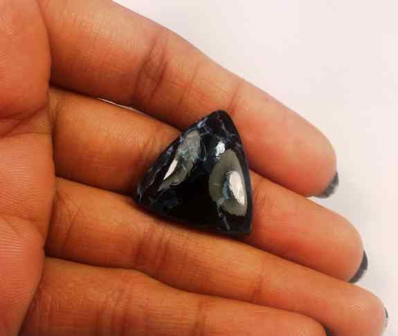 17.01 Carat Blue Africa Pietersite 22.90 x 21.61 x 4.80 mm