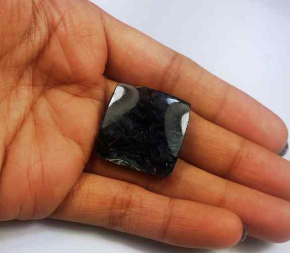 27.47 Carat Blue Africa Pietersite 24.48 x 24.47 x 4.27 mm