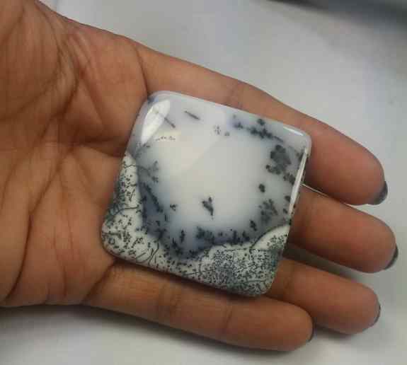 117.91 Carats Dendritic Agate 43.39 x 43.37 x 5.85 mm