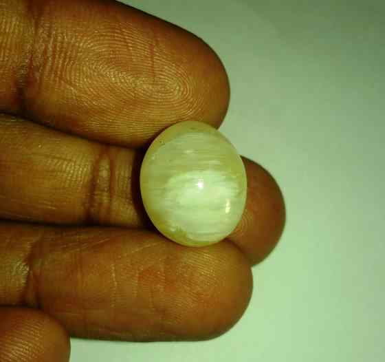 17.87 Carats Tourmaline Cat's Eye 16.45 x 14.18 x 11.72 mm