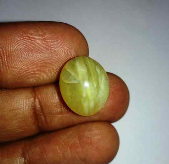 12.32 Carats Tourmaline Cat's Eye 16.54 x 13.64 x 9.22 mm