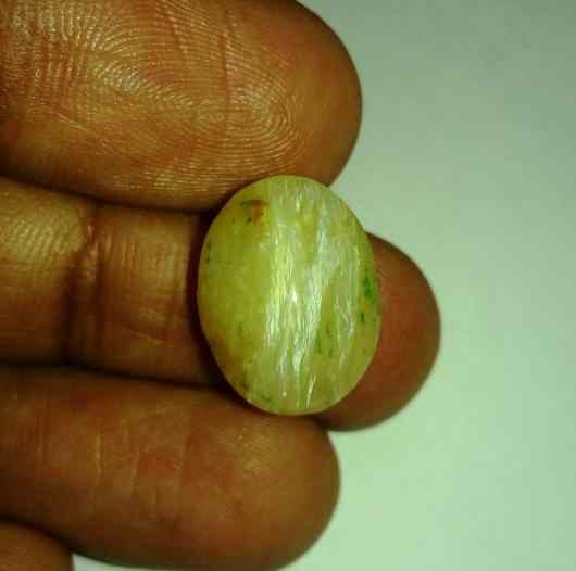 12.16 Carats Tourmaline Cat's Eye 17.42 x 13.23 x 9.05 mm