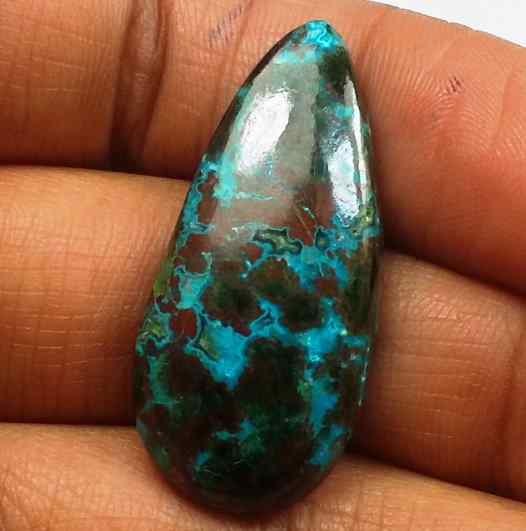 17.41 Carats Chrysocolla 31.64 x 14.61 x 4.53 mm