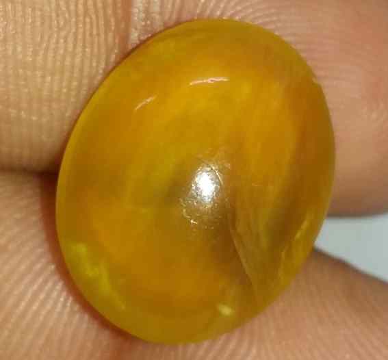 8.78 Carats Kanak Khet Chrysoberyl Cat's Eye 16.65 x 13.48 x 7.38 mm