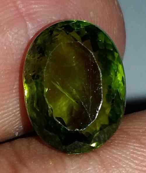 6.82 Carat Green Peridot 11.80x9.05x7.20mm