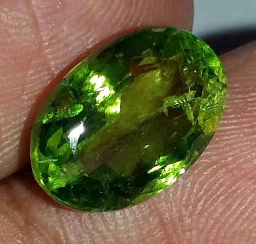 5.74 Carat Green Peridot 12.65x8.70x6.40mm