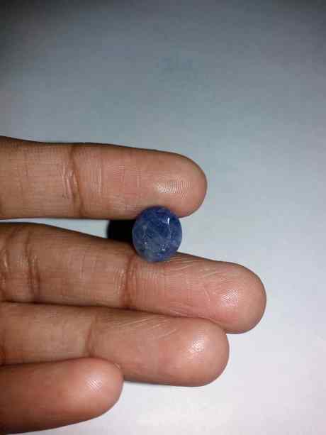 6.93 Carats Blue Sapphire 10.55x9.52x7.76mm