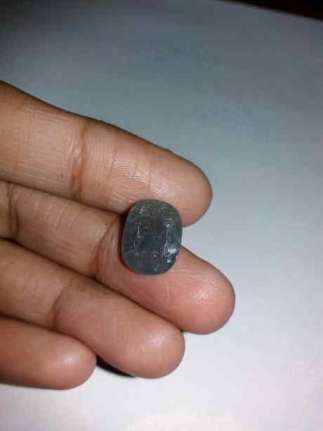 8 Carats Blue Sapphire 12.45x9.85x6.23mm