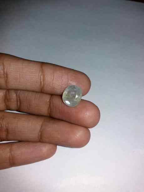 4.22 Carats Greenish Blue Sapphire 10.13x8.90x5.00mm