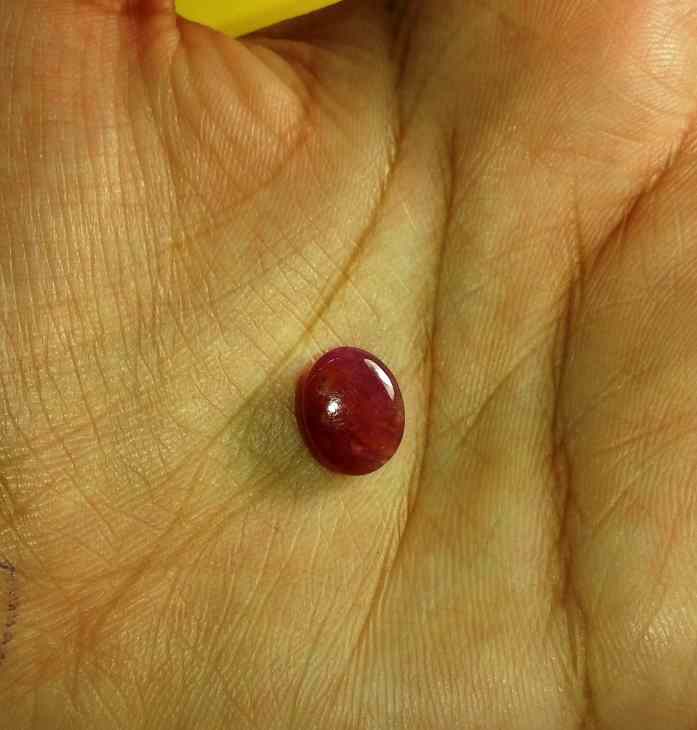 4.74 Carats Ruby Johnson Mines 10.23 X 8.72 X 5.40 mm
