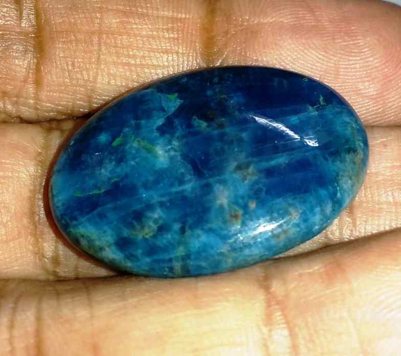 35.91 Carats Neon Apatite 31.69 X 21.89 X 4.93 mm