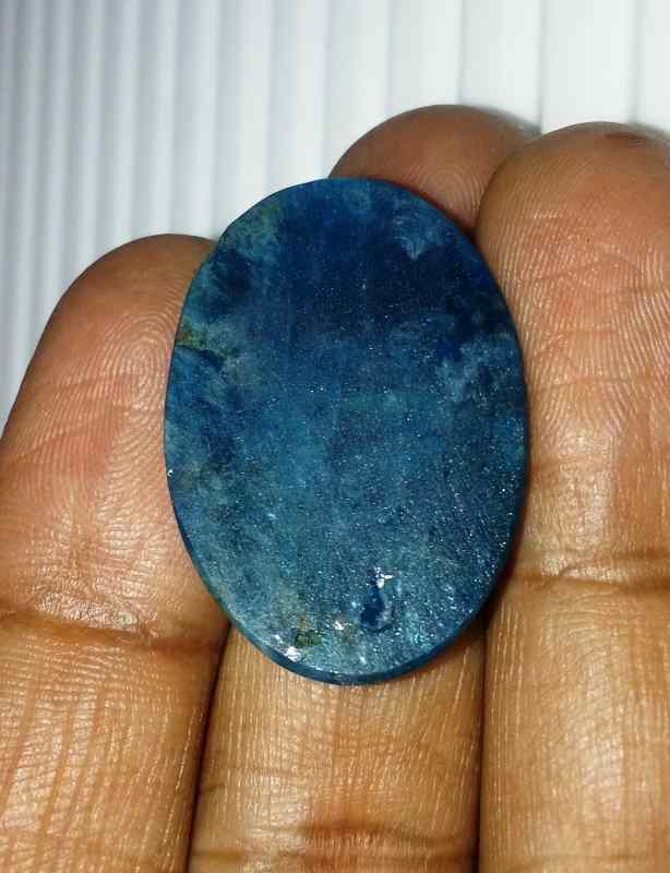 35.91 Carats Neon Apatite 31.69 X 21.89 X 4.93 mm