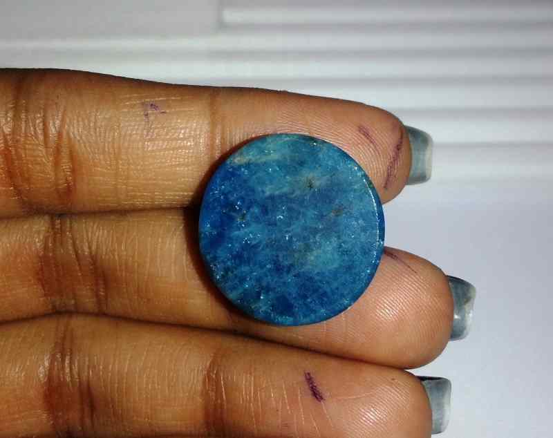 30.73 Carats Neon Apatite 19.83 X 19.65 X 8.53 mm