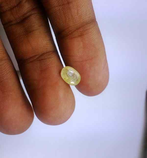 1.66 Carats Ceylon Yellow Sapphire 7.84 x 5.48 x 3.96 mm