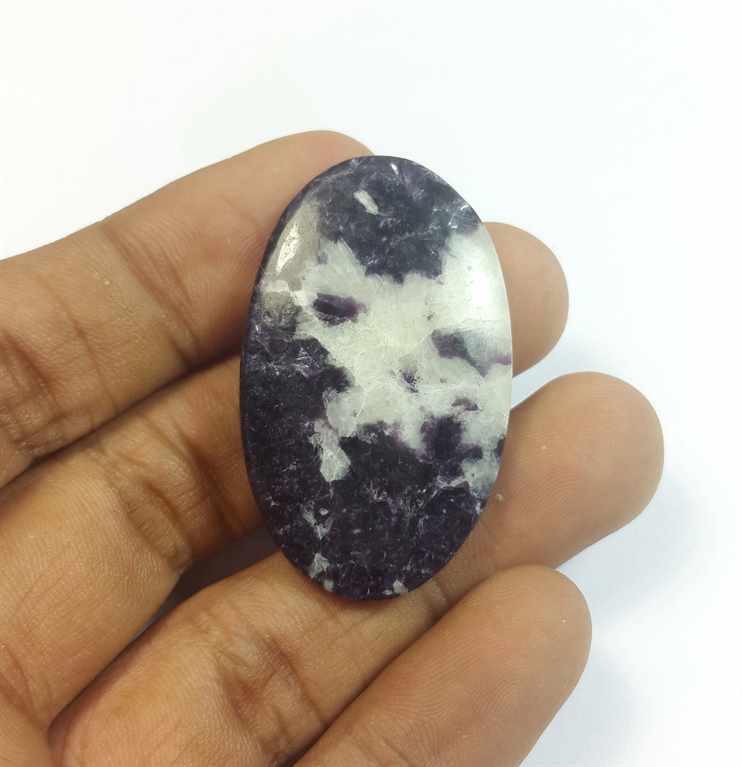 42.00 Carats Lepidolite 40.39 x 24.44 x 5.00 mm