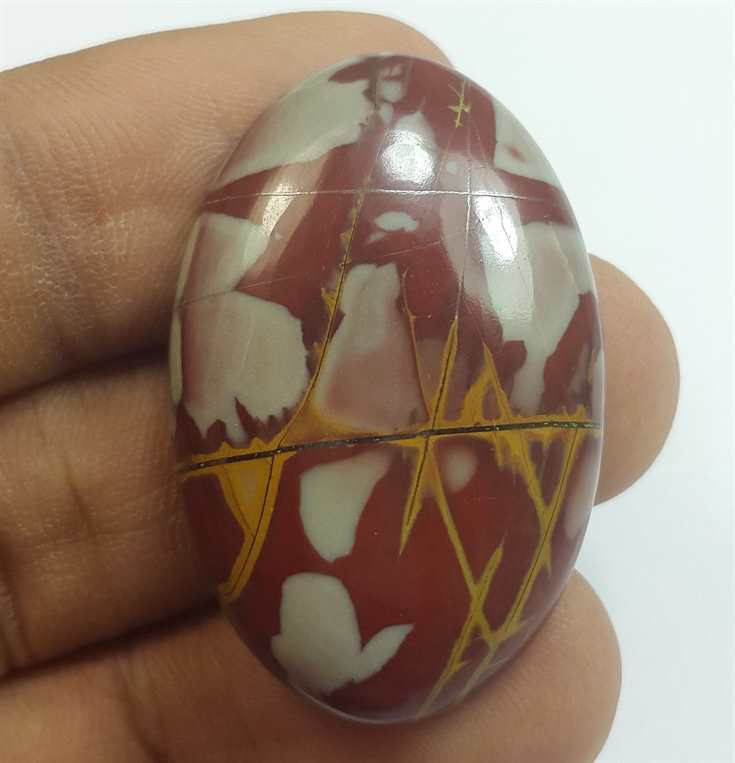 43.56 Carats Noreena Jasper 35.21 x 22.97 x 6.96mm