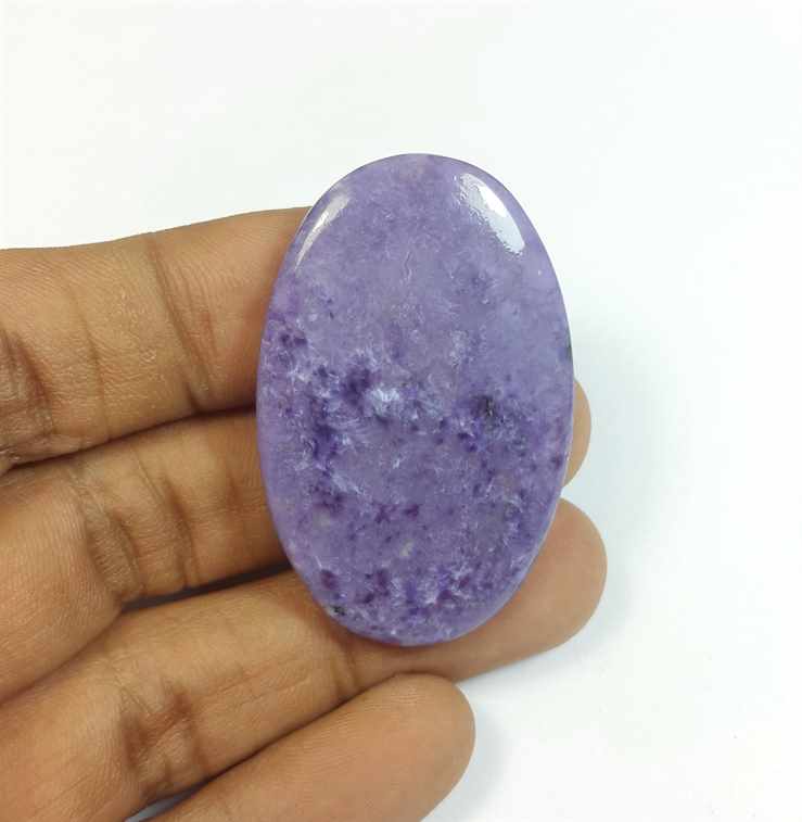50.79 Carats Charolite 43.43 x 27.97 x 4.88 mm