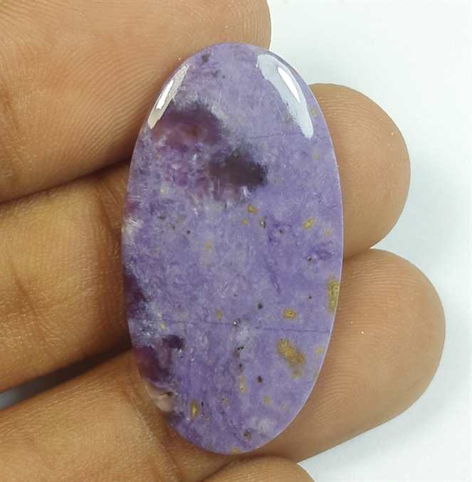 15.93 Carats Charolite 32.98 x 17.71 x 3.18 mm