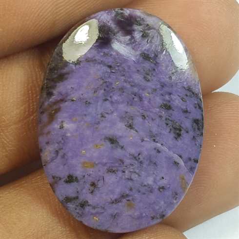 24.66 Carats Charolite 36.71 x 19.67 x 5.33 mm