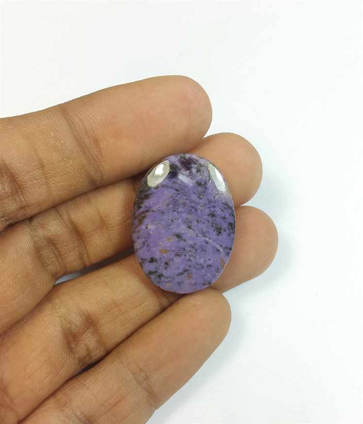 24.66 Carats Charolite 36.71 x 19.67 x 5.33 mm