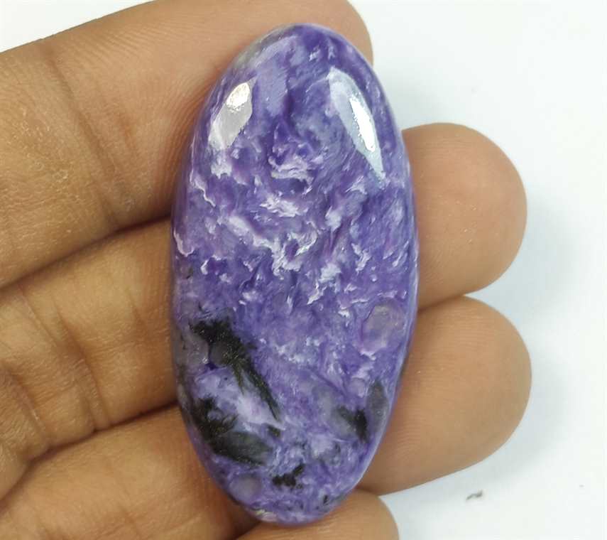 42.03 Carats Charolite 40.39 x 20.10 x 6.05 mm
