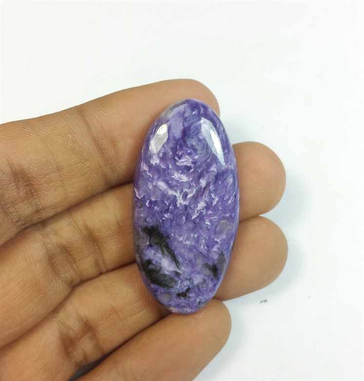 42.03 Carats Charolite 40.39 x 20.10 x 6.05 mm