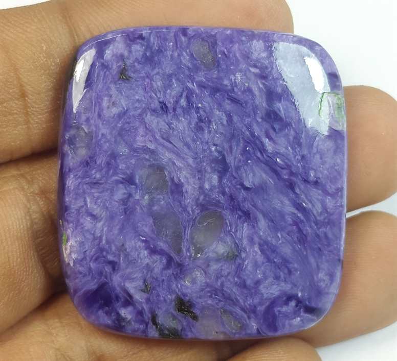 75.84 Carats Charolite 36.59 x 33.61 x 6.17 mm