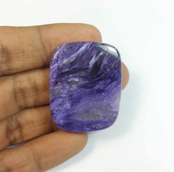 60.93 Carats Charolite 36.13 x 29.35 x 5.14 mm