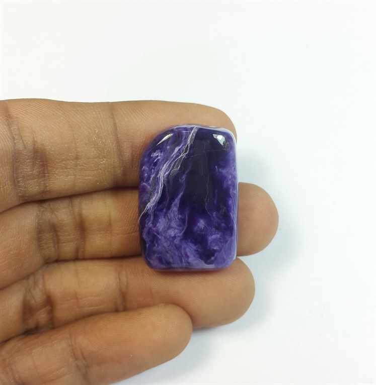 38.35 Carats Charolite 28.68 x 19.24 x 6.91 mm