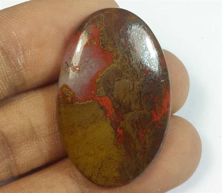34.77 Carats Morocco Seam Agate 35.02 x 22.48 x 5.04 mm
