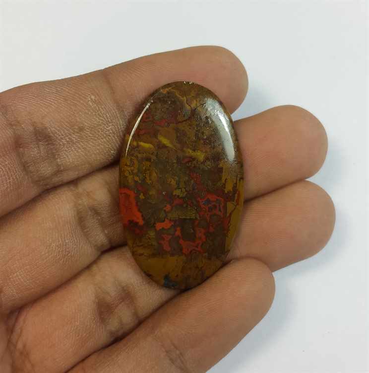 24.45 Carats Morocco Seam Agate 37.21 x 22.95 x 3.27 mm