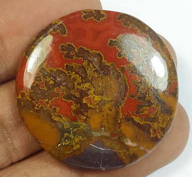 48.55 Carats Morocco Seam Agate 32.82 x 32.82 x 4.97 mm