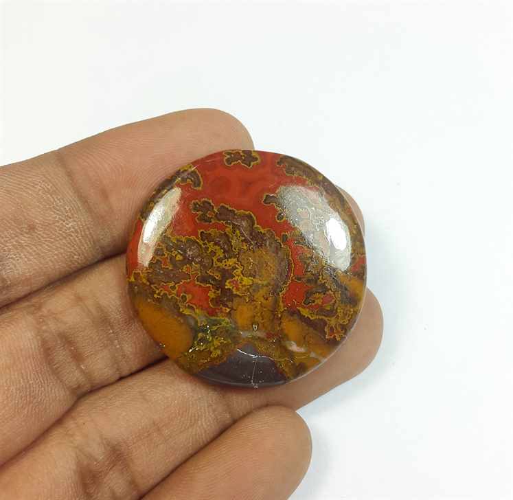 48.55 Carats Morocco Seam Agate 32.82 x 32.82 x 4.97 mm